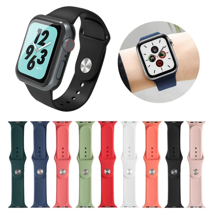 Correia de Relógio em Silicone Líquido Mutural, Para Apple Watch Series 7 41mm / 6 & SE & 5 & 4 40mm / 3 & 2 & 1 38mm, Para Apple Watch Ultra 49mm / Series 8&7 45mm / SE 2&6&SE&5&4 44mm / 3&2&1 42mm