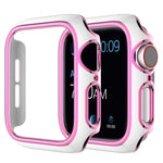 Capa de relógio bicolor em PC com eletroplating para Apple Watch Series 3&2&1 38mm, 3&2&1 42mm