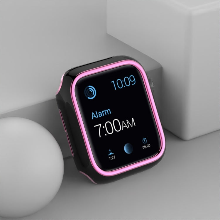 Capa de relógio bicolor em PC com eletroplating para Apple Watch Series 3&2&1 38mm, 3&2&1 42mm