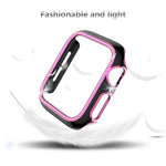 Capa de relógio bicolor em PC com eletroplating para Apple Watch Series 3&2&1 38mm, 3&2&1 42mm