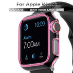 Capa de relógio bicolor em PC com eletroplating para Apple Watch Series 3&2&1 38mm, 3&2&1 42mm