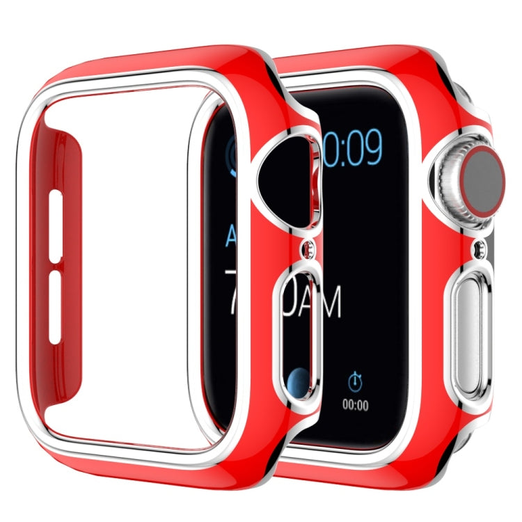 Capa de relógio bicolor em PC com eletroplating para Apple Watch Series 3&2&1 38mm, 3&2&1 42mm