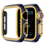 Capa de relógio bicolor em PC com eletroplating para Apple Watch Series 3&2&1 38mm, 3&2&1 42mm