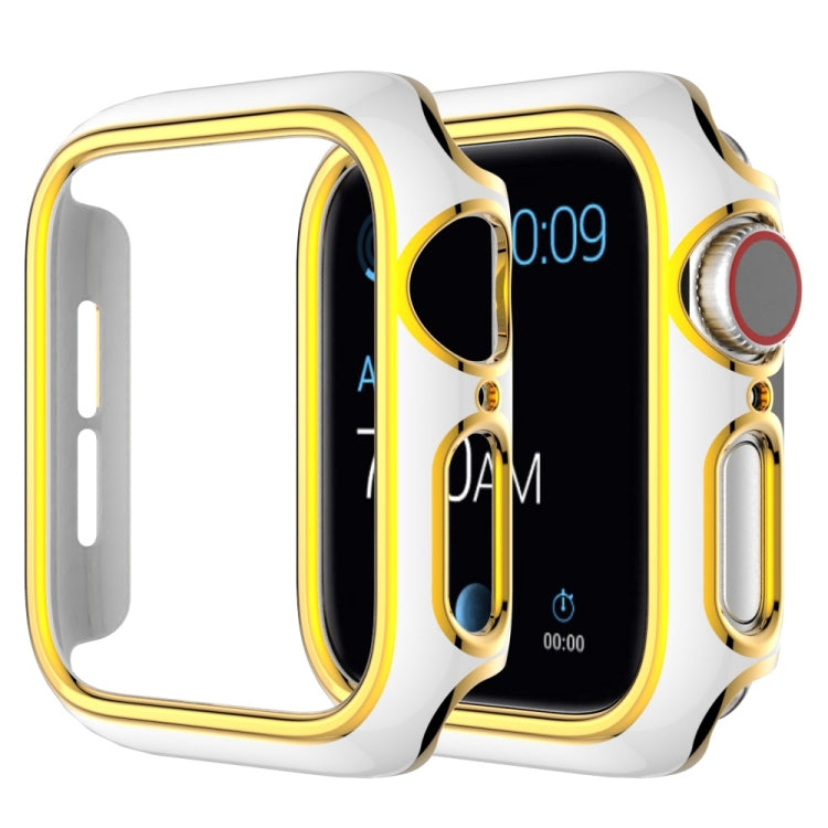 Capa de relógio bicolor em PC com eletroplating para Apple Watch Series 3&2&1 38mm, 3&2&1 42mm