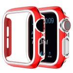 Capa de relógio bicolor em PC com eletroplating para Apple Watch Series 3&2&1 38mm, 3&2&1 42mm