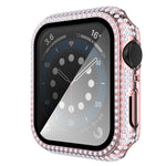 Caixa de Relógio em PC com Diamantes + Vidro Temperado Para Apple Watch Series, 3&2&1 38mm, 3&2&1 42mm