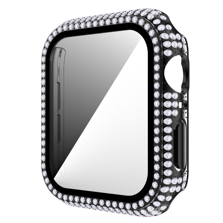 Caixa de Relógio em PC com Diamantes + Vidro Temperado Para Apple Watch Series, 3&2&1 38mm, 3&2&1 42mm