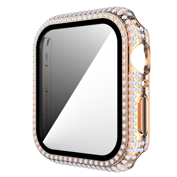 Caixa de Relógio em PC com Diamantes + Vidro Temperado Para Apple Watch Series, 3&2&1 38mm, 3&2&1 42mm