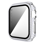 Caixa de Relógio em PC com Diamantes + Vidro Temperado Para Apple Watch Series, 3&2&1 38mm, 3&2&1 42mm
