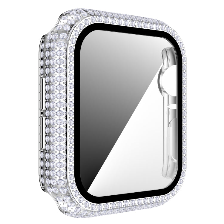 Caixa de Relógio em PC com Diamantes + Vidro Temperado Para Apple Watch Series, 3&2&1 38mm, 3&2&1 42mm