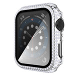 Caixa de Relógio em PC com Diamantes + Vidro Temperado Para Apple Watch Series, 3&2&1 38mm, 3&2&1 42mm