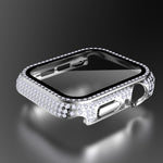 Caixa de Relógio em PC com Diamantes + Vidro Temperado Para Apple Watch Series, 3&2&1 38mm, 3&2&1 42mm