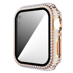 Caixa de Relógio em PC com Diamantes + Vidro Temperado Para Apple Watch Series, 3&2&1 38mm, 3&2&1 42mm