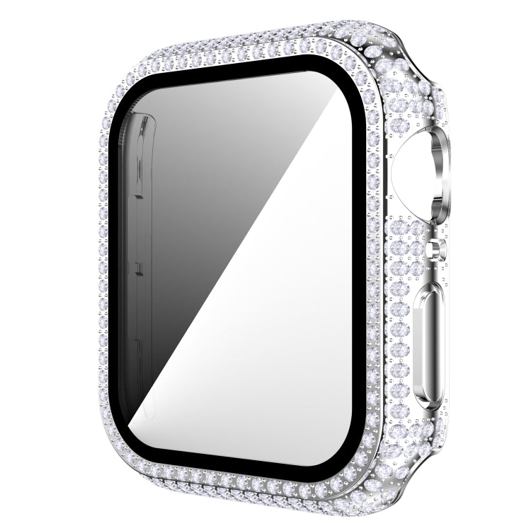 Caixa de Relógio em PC com Diamantes + Vidro Temperado Para Apple Watch Series, 3&2&1 38mm, 3&2&1 42mm