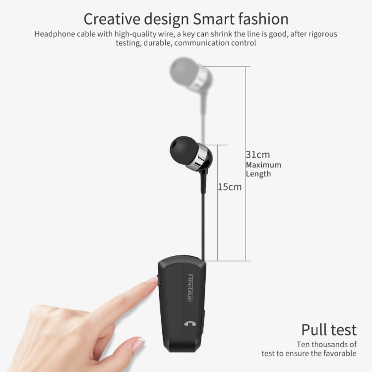 Fineblue F990 Auricular Bluetooth com microfone de lapela com redução de ruído CVC6.0, suporte para aviso por vibração