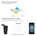Fineblue F990 Auricular Bluetooth com microfone de lapela com redução de ruído CVC6.0, suporte para aviso por vibração