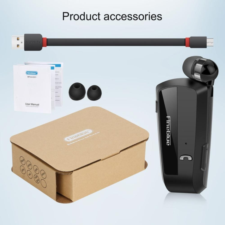Fineblue F990 Auricular Bluetooth com microfone de lapela com redução de ruído CVC6.0, suporte para aviso por vibração