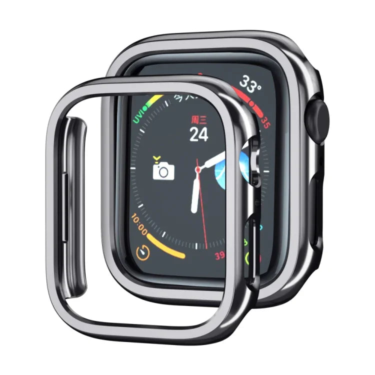 Capa Protetora de Relógio Oca em PC Electroplated, para Apple Watch Series 9 / 8 / 7 41mm, para Apple Watch Series 9 / 8 / 7 45mm