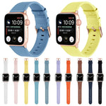 Pulseira de Relógio em Pele Genuína para Cintura Pequena para Apple Watch Series, 7 41mm / 6&SE&5&4 40mm / 3&2&1 38mm, 7 45mm / 6&SE&5&4 44mm / 3&2&1 42mm