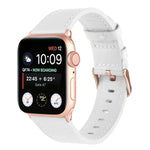 Pulseira de Relógio em Pele Genuína para Cintura Pequena para Apple Watch Series, 7 41mm / 6&SE&5&4 40mm / 3&2&1 38mm, 7 45mm / 6&SE&5&4 44mm / 3&2&1 42mm