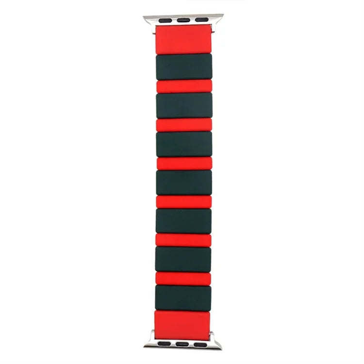 Pulseira de Relógio em Silicone com Junção para Apple Watch Series, 7 41mm / 6&SE&5&4 40mm / 3&2&1 38mm, 7 45mm / 6&SE&5&4 44mm / 3&2&1 42mm