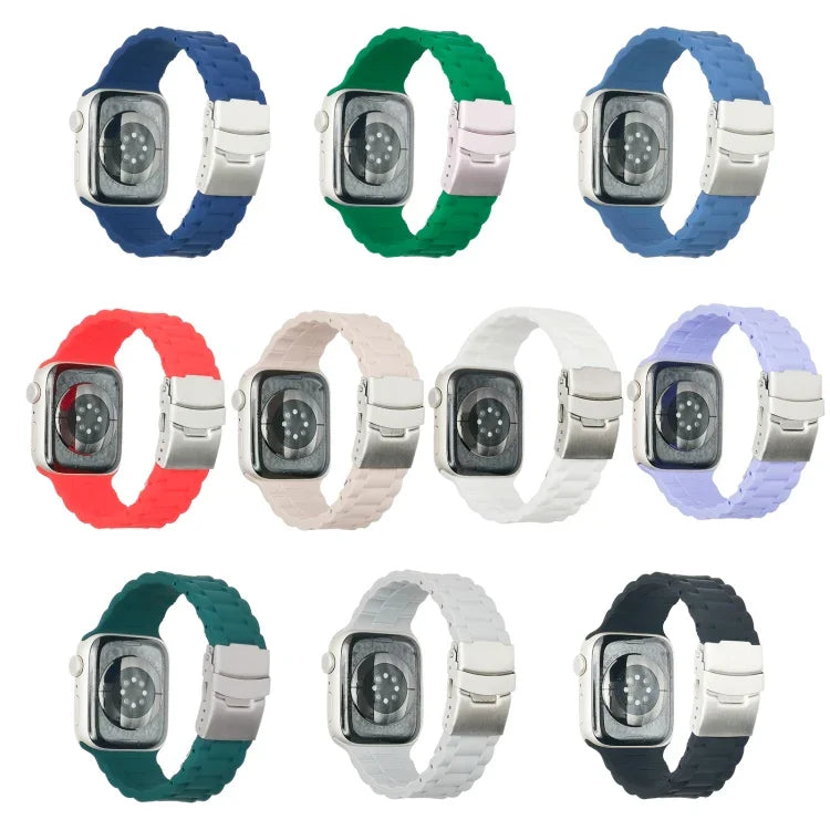 Pulseira de Relógio com Três Contas para Apple Watch Series, 7 41mm / 6&SE&5&4 40mm / 3&2&1 38mm, 7 45mm / 6&SE&5&4 44mm / 3&2&1 42mm