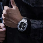 Pulseira de Relógio em Metal de Carvalho Integrada + Capa de Relógio para Apple Watch Series, para Apple Watch Series 6&SE&5&4 44mm