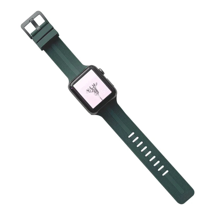 Pulseira de Relógio em Silicone com Fios para Apple Watch Series, 7 41mm / 6&SE&5&4 40mm / 3&2&1 38mm, 7 45mm / 6&SE&5&4 44mm / 3&2&1 42mm