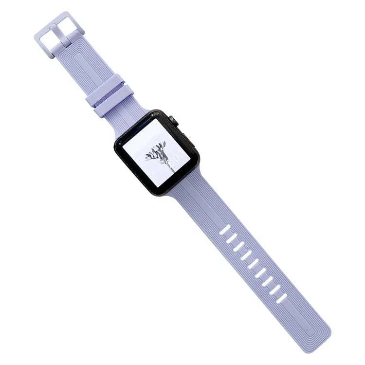 Pulseira de Relógio em Silicone com Fios para Apple Watch Series, 7 41mm / 6&SE&5&4 40mm / 3&2&1 38mm, 7 45mm / 6&SE&5&4 44mm / 3&2&1 42mm