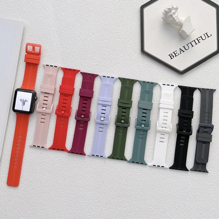 Pulseira de Relógio em Silicone com Fios para Apple Watch Series, 7 41mm / 6&SE&5&4 40mm / 3&2&1 38mm, 7 45mm / 6&SE&5&4 44mm / 3&2&1 42mm