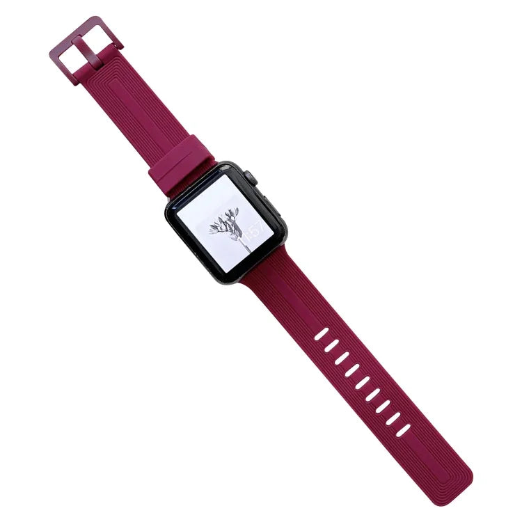 Pulseira de Relógio em Silicone com Fios para Apple Watch Series, 7 41mm / 6&SE&5&4 40mm / 3&2&1 38mm, 7 45mm / 6&SE&5&4 44mm / 3&2&1 42mm
