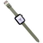 Pulseira de Relógio em Pele Lisa para Apple Watch Series, 7 41mm / 6&SE&5&4 40mm / 3&2&1 38mm, 7 45mm / 6&SE&5&4 44mm / 3&2&1 42mm