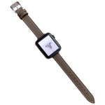 Pulseira de Relógio em Pele Lisa para Apple Watch Series, 7 41mm / 6&SE&5&4 40mm / 3&2&1 38mm, 7 45mm / 6&SE&5&4 44mm / 3&2&1 42mm