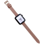 Pulseira de Relógio em Pele Lisa para Apple Watch Series, 7 41mm / 6&SE&5&4 40mm / 3&2&1 38mm, 7 45mm / 6&SE&5&4 44mm / 3&2&1 42mm