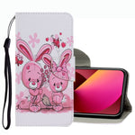 Coloured Drawing Pattern Leather Phone Case, For iPhone 13 mini, For iPhone 13, For iPhone 13 Pro