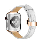 Pulseira de Relógio com Fivela Borboleta Slim para Apple Watch Series, 7 41mm / 6&SE&5&4 40mm / 3&2&1 38mm