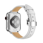 Pulseira de Relógio com Fivela Borboleta Slim para Apple Watch Series, 7 41mm / 6&SE&5&4 40mm / 3&2&1 38mm