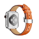 Pulseira de Relógio com Fivela Borboleta Slim para Apple Watch Series, 7 41mm / 6&SE&5&4 40mm / 3&2&1 38mm