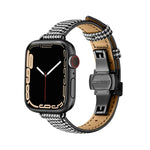 Pulseira de Relógio com Fivela Borboleta Slim para Apple Watch Series, 7 41mm / 6&SE&5&4 40mm / 3&2&1 38mm