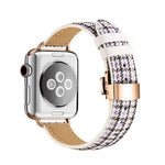 Pulseira de Relógio com Fivela Borboleta Slim para Apple Watch Series, 7 41mm / 6&SE&5&4 40mm / 3&2&1 38mm