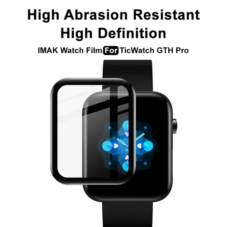Película protetora de relógio HD em plexiglass IMAK, para TicWatch GTH Pro, para Samsung Galaxy Watch 3 41mm, para Samsung Galaxy Watch 3 45mm, para Samsung Galaxy Watch 4 42mm, para Samsung Galaxy Watch 4 46mm