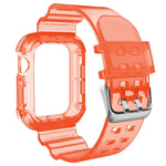 Pulseira de Relógio Transparente para Apple Watch Series 8&7 45mm / SE 2&6&SE&5&4 44mm / 3&2&1 42mm (Castanho Transparente), 7 41mm / 6&SE&5&4 40mm / 3&2&1 38mm, 7 45mm / 6&SE&5&4 44mm / 3&2&1 42mm