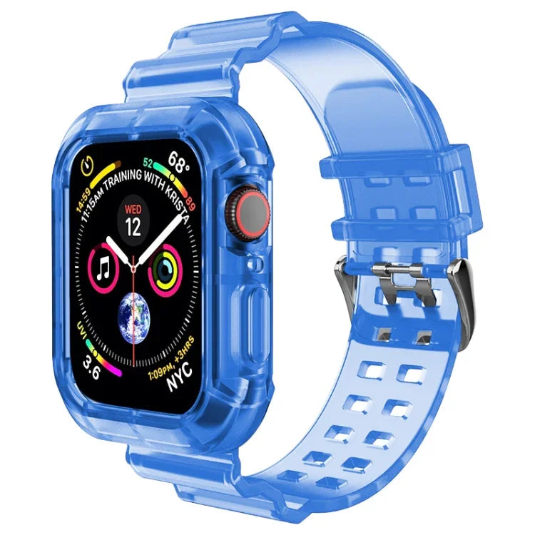 Pulseira de Relógio Transparente para Apple Watch Series 8&7 45mm / SE 2&6&SE&5&4 44mm / 3&2&1 42mm (Castanho Transparente), 7 41mm / 6&SE&5&4 40mm / 3&2&1 38mm, 7 45mm / 6&SE&5&4 44mm / 3&2&1 42mm