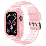Pulseira de Relógio Transparente para Apple Watch Series 8&7 45mm / SE 2&6&SE&5&4 44mm / 3&2&1 42mm (Castanho Transparente), 7 41mm / 6&SE&5&4 40mm / 3&2&1 38mm, 7 45mm / 6&SE&5&4 44mm / 3&2&1 42mm
