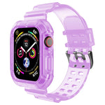 Pulseira de Relógio Transparente para Apple Watch Series 8&7 45mm / SE 2&6&SE&5&4 44mm / 3&2&1 42mm (Castanho Transparente), 7 41mm / 6&SE&5&4 40mm / 3&2&1 38mm, 7 45mm / 6&SE&5&4 44mm / 3&2&1 42mm