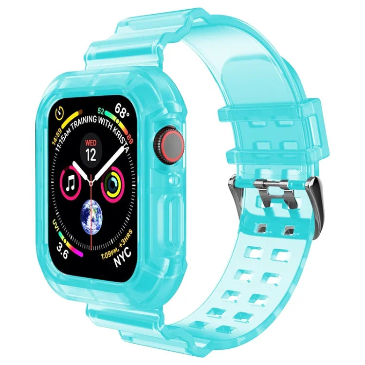 Pulseira de Relógio Transparente para Apple Watch Series 8&7 45mm / SE 2&6&SE&5&4 44mm / 3&2&1 42mm (Castanho Transparente), 7 41mm / 6&SE&5&4 40mm / 3&2&1 38mm, 7 45mm / 6&SE&5&4 44mm / 3&2&1 42mm