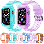 Pulseira de Relógio Transparente para Apple Watch Series 8&7 45mm / SE 2&6&SE&5&4 44mm / 3&2&1 42mm (Castanho Transparente), 7 41mm / 6&SE&5&4 40mm / 3&2&1 38mm, 7 45mm / 6&SE&5&4 44mm / 3&2&1 42mm
