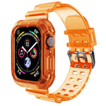 Pulseira de Relógio Transparente para Apple Watch Series 8&7 45mm / SE 2&6&SE&5&4 44mm / 3&2&1 42mm (Castanho Transparente), 7 41mm / 6&SE&5&4 40mm / 3&2&1 38mm, 7 45mm / 6&SE&5&4 44mm / 3&2&1 42mm