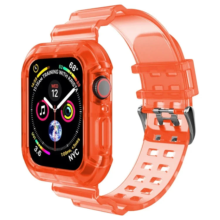 Pulseira de Relógio Transparente para Apple Watch Series 8&7 45mm / SE 2&6&SE&5&4 44mm / 3&2&1 42mm (Castanho Transparente), 7 41mm / 6&SE&5&4 40mm / 3&2&1 38mm, 7 45mm / 6&SE&5&4 44mm / 3&2&1 42mm