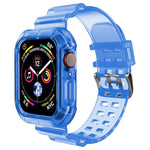 Pulseira de Relógio Transparente para Apple Watch Series 8&7 45mm / SE 2&6&SE&5&4 44mm / 3&2&1 42mm (Castanho Transparente), 7 41mm / 6&SE&5&4 40mm / 3&2&1 38mm, 7 45mm / 6&SE&5&4 44mm / 3&2&1 42mm